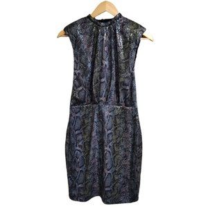 ASOS Sequin Multicolor Print Sleeveless Party Dress Size 8